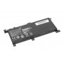 Asus A556 akkumulátor Mitsu 4100 mAh (31 Wh), 2 cikkek Li-polymer 7.6V (7.4V)